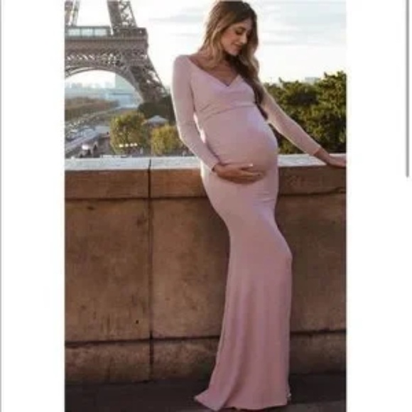 Pinkblush metallic mermaid maxi dress nwot - Picture 8 of 12